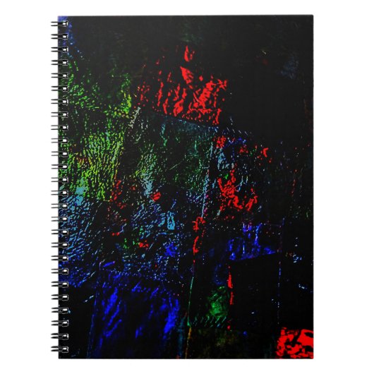 Spiral Photo Notebook dark texture abstract eco Notitieboek (Voorkant)