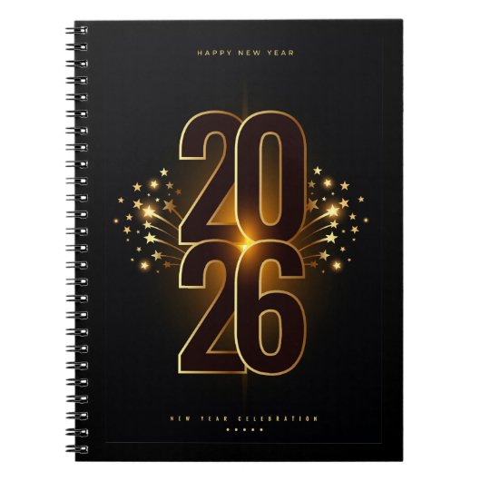 Spiral Photo Notebook-Happy New Year 2026 Notitieboek (Voorkant)