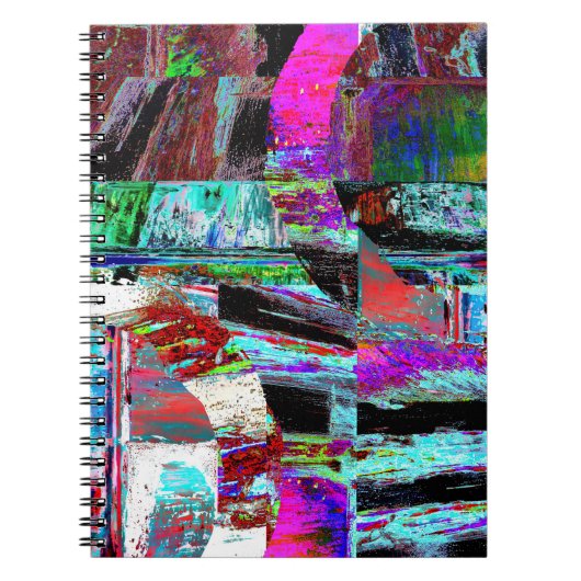 Spiral Photo Notebook – Neon Pulse Notitieboek (Voorkant)