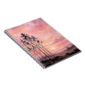 Spiral Photo Notebook – Pink Sunset Landscape  Notitieboek (Rechterzijde)