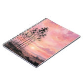 Spiral Photo Notebook – Pink Sunset Landscape  Notitieboek (Linkerzijde)