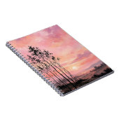 Spiral Photo Notebook – Pink Sunset Landscape Notitieboek (Rechterzijde)
