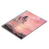 Spiral Photo Notebook – Pink Sunset Landscape Notitieboek (Linkerzijde)