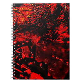 Spiral Photo Notebook red texture in the dark  Notitieboek