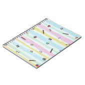 Spiral Photo Notebook – Sports & Stripes Pastel  Notitieboek (Linkerzijde)