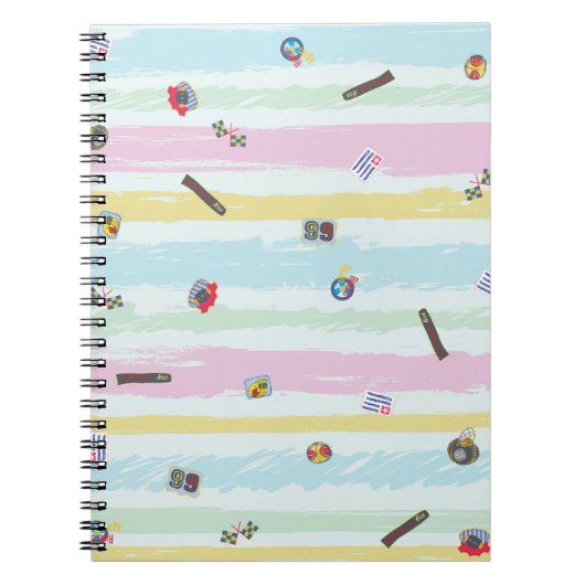 Spiral Photo Notebook – Sports & Stripes Pastel  Notitieboek (Voorkant)