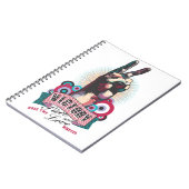 Spiral Photo Notebook – Victory Peace & Love Pop Notitieboek (Linkerzijde)
