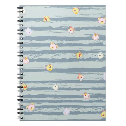 Spiral Photo Notebook – Whimsy Faces Notitieboek (Voorkant)