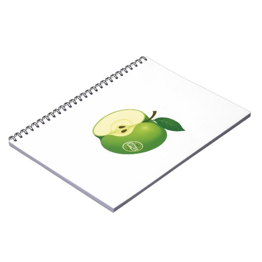 Spiral Photo Notebook with a green apple Notitieboek (Linkerzijde)