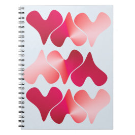 Spiral Photo Notebook with hearts and blue backgro Notitieboek