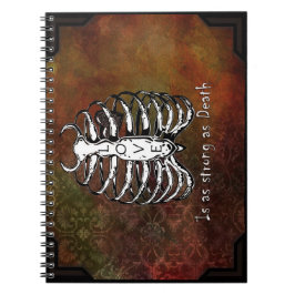 Spiral Photo Notitieboek Illustrative Ribcage Grun