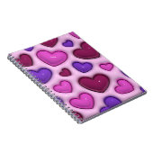 Spiral Photo Notitieboek met 3D glanzende harten (Rechterzijde)