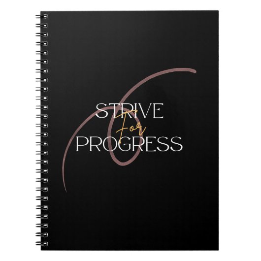 Spiral Photo Notitieboek Strive for Progress (Voorkant)