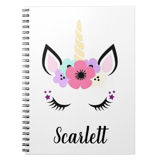 Spiral Photo Notitieboek - Unicorn Head (Voorkant)