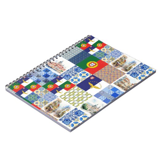 Spiral Photo Notitieboek van Portugal Vlag en Azor (Linkerzijde)