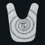 Spiral Pi Click Customize Baby Slabbetje<br><div class="desc">Een symbool van Pi en cijfers in een grafische die spiraalvormige mode op een grijze achtergrond wordt voorgesteld kunt u aan de kleur van uw keus gemakkelijk aanpassen. Gelieve te zorgen ervoor om de kleur voor de voorzijde en de rug van producten met twee kanten of veelvoudige elementen aan te...</div>