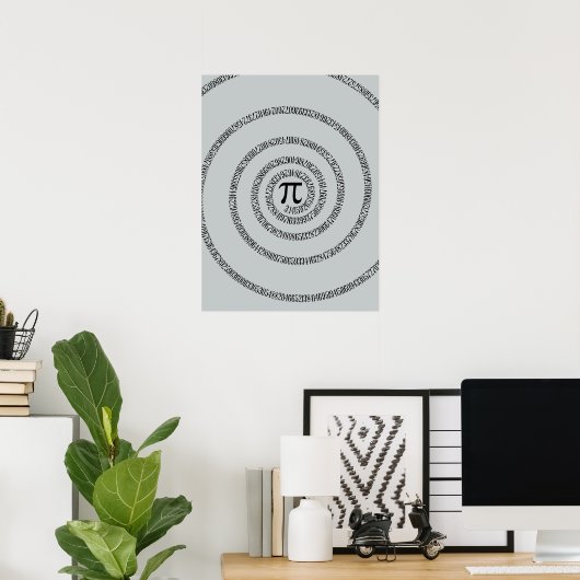 Spiral Pi Click Customize Poster (Thuiskantoor)