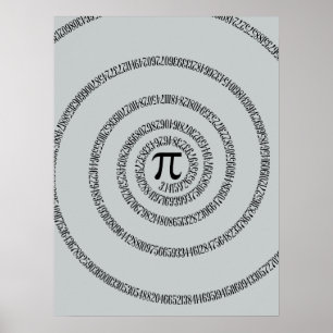 Spiral Pi Click Customize Poster