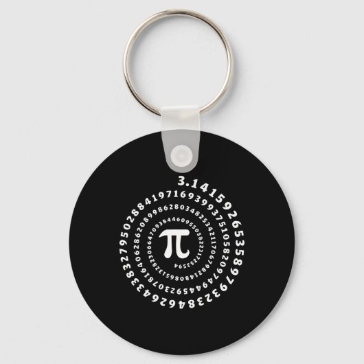 Spiral Pi Shirt Pi Dag Wiskunde Lover Sleutelhanger (Voorkant)