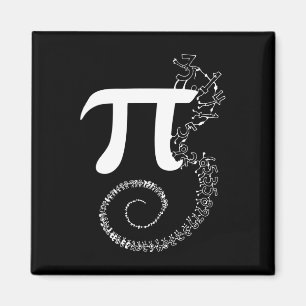 Spiral Pi Wiskunde Funny Pi Dag 3.14 Wiskunde Verg Magneet