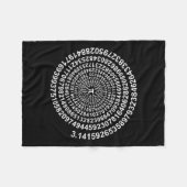 Spiral Pi Wiskunde Shirt Fleece Deken (Voorkant (Horizontaal))