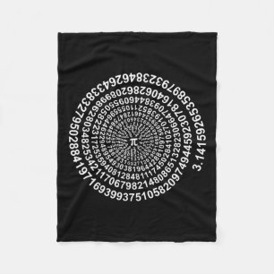Spiral Pi Wiskunde Shirt Fleece Deken