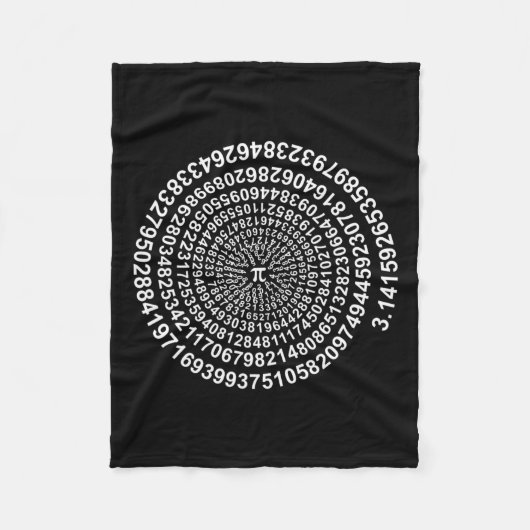 Spiral Pi Wiskunde Shirt Fleece Deken (Voorkant)