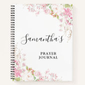 Spiral Pink Floral Bible Verse Journal Notitieboek (Voorkant)