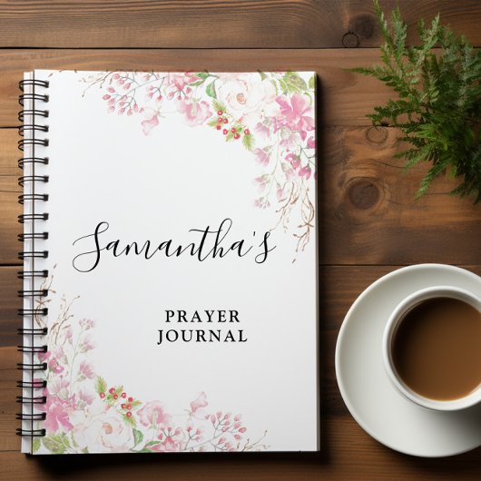 Spiral Pink Floral Bible Verse Journal Notitieboek