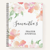 Spiral Pink Floral Prayer Journal Notitieboek (Voorkant)