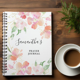 Spiral Pink Floral Prayer Journal Notitieboek