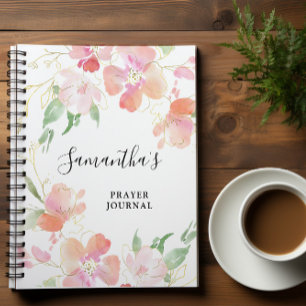 Spiral Pink Floral Prayer Journal Notitieboek