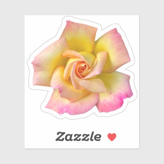 Spiral Pink Yellow Peace Roos Sticker (Vel)