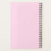 Spiral Planner met bloemen op roze achtergrond (Achterkant)