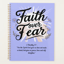 Spiral Planner with 2 Timothy 1:7Bible Verse