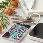 Spiral Rainbow Fractal Sleutelhanger (Voorkant Rechts)
