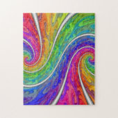 Spiral Rainbow schitterend moeilijk design Legpuzzel (Verticaal)