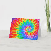 Spiral Rainbow Tie Dye 65th Happy Birthday Kaart (Achterkant)