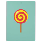 Spiral Red Yellow Lollipop Klembord (Achterkant)