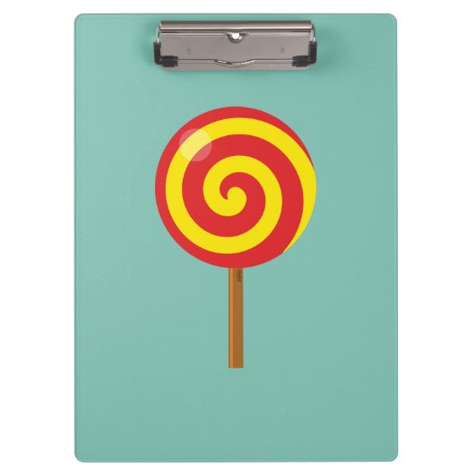 Spiral Red Yellow Lollipop Klembord (Voorkant)