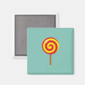 Spiral Red Yellow Lollipop Magneet (Voorkant / Achterkant)