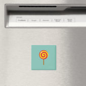 Spiral Red Yellow Lollipop Magneet (Insitu (Vaatwasser))
