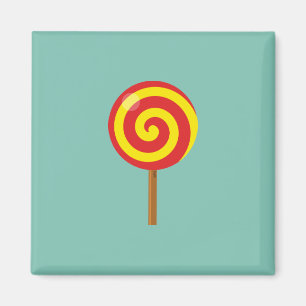 Spiral Red Yellow Lollipop Magneet