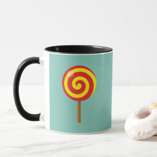 Spiral Red Yellow Lollipop Mok