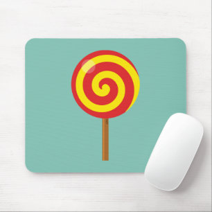 Spiral Red Yellow Lollipop Muismat