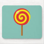 Spiral Red Yellow Lollipop Muismat (Voorkant)