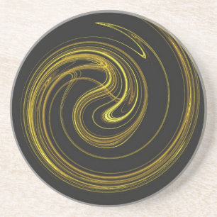 Spiral reeks-1—Gold Onderzetter 1 van kleuren