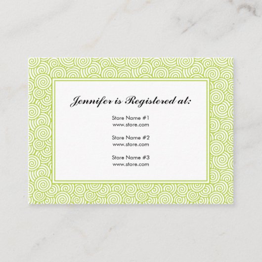 Spiral Registry Kaart - 3,5 inch x 2,5 inch (Voorkant)
