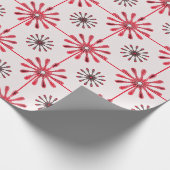 Spiral Retro Flowers Kies uw achtergrondkleur Cadeaupapier (Hoek)