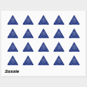 Spiral Rings voor Pi op Navy Blue Sticker (Vel)